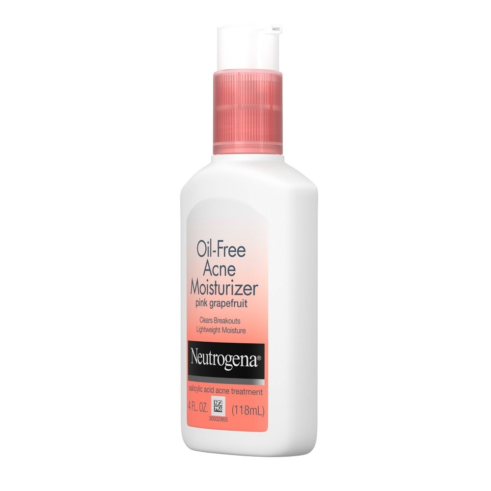 slide 10 of 11, Neutrogena Oil-Free Acne Moisturizer Pink Grapefruit - 4oz, 4 oz