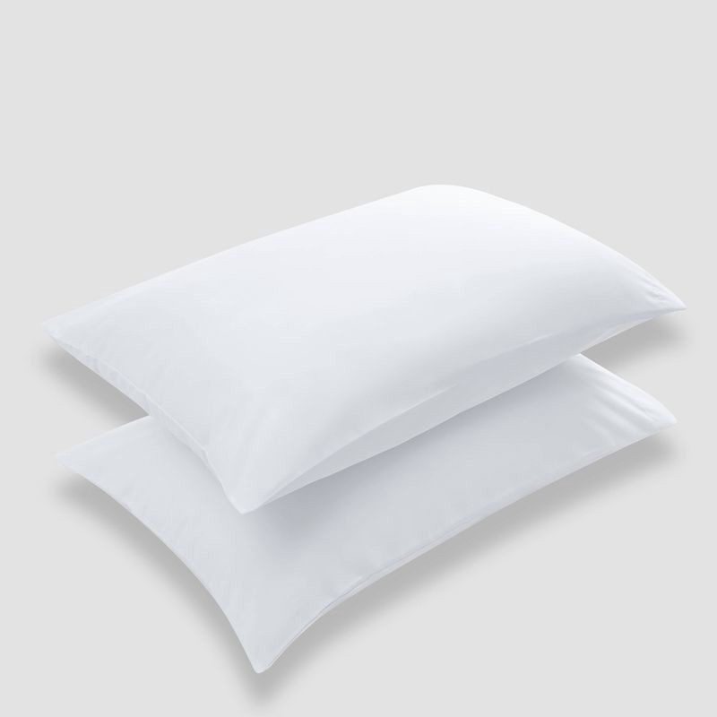 slide 4 of 4, Standard Microfiber Pillowcase Set White - Room Essentials™: 2-Pack, 170 Thread Count, OEKO-TEX Certified, 1 ct