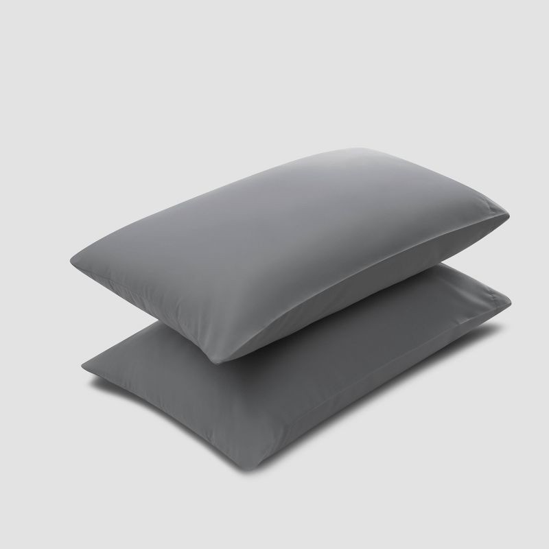 slide 4 of 4, Standard Microfiber Pillowcase Set Gray - Room Essentials™: 100% Polyester, OEKO-TEX Certified, 170 Thread Count, 1 ct