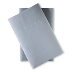 King Microfiber Pillowcase Set Gray - Room Essentials™: Solid Polyester, 2-Pack, 170 Thread Count, 40"x20"