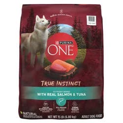 Purina ONE SmartBlend True Instinct Natural Real Salmon & Fish Flavor Dry Dog Food - 15lbs