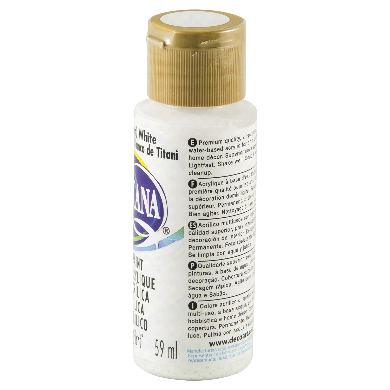 slide 3 of 3, Americana Acrylics Paint Snow White, 2 oz