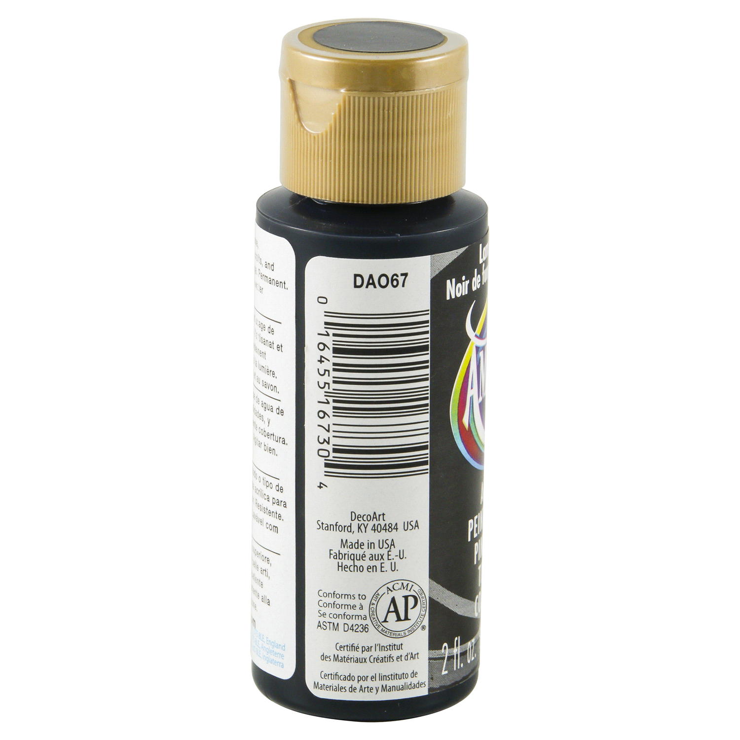 slide 2 of 3, Americana Acrylics Paint Ebony Black, 2 oz