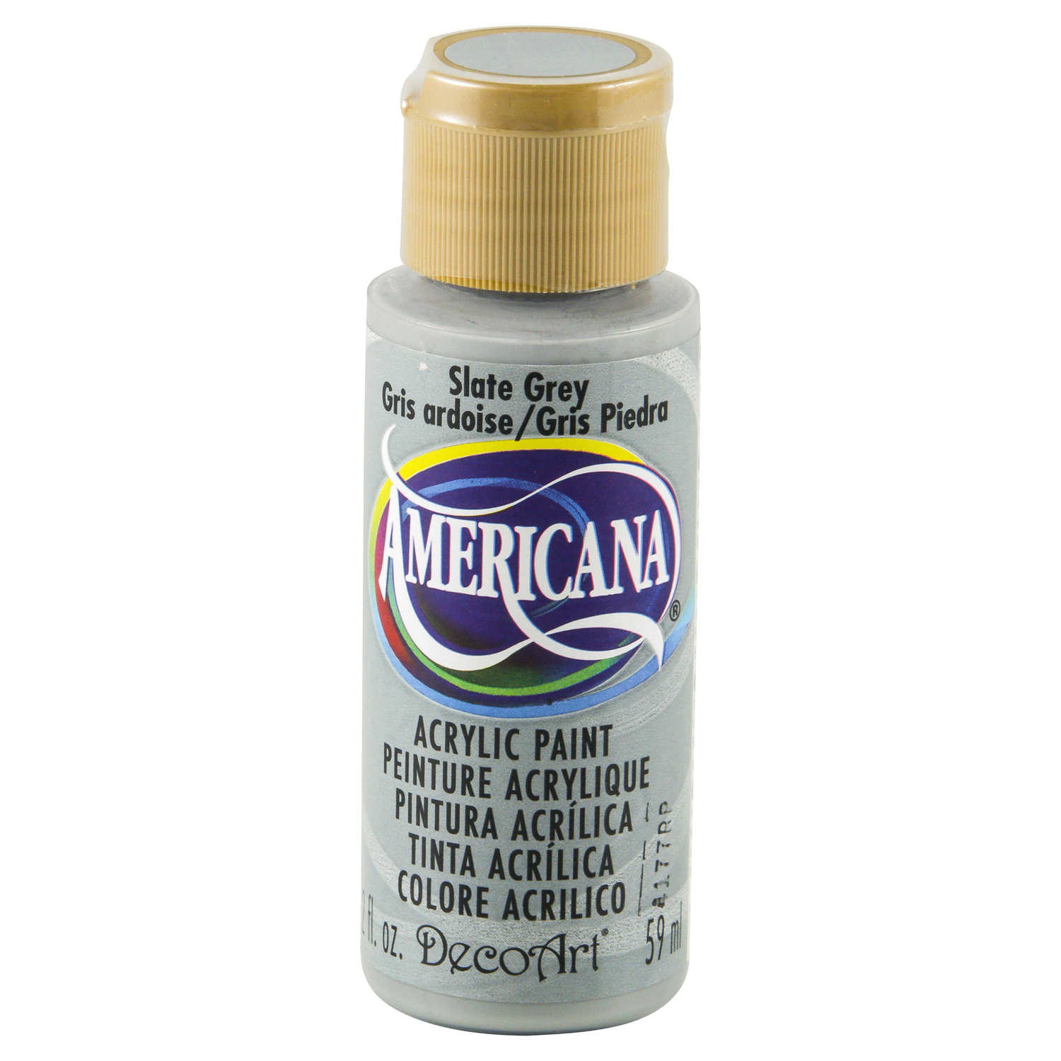 slide 1 of 3, Americana Acrylics Paint Slate Grey, 2 oz