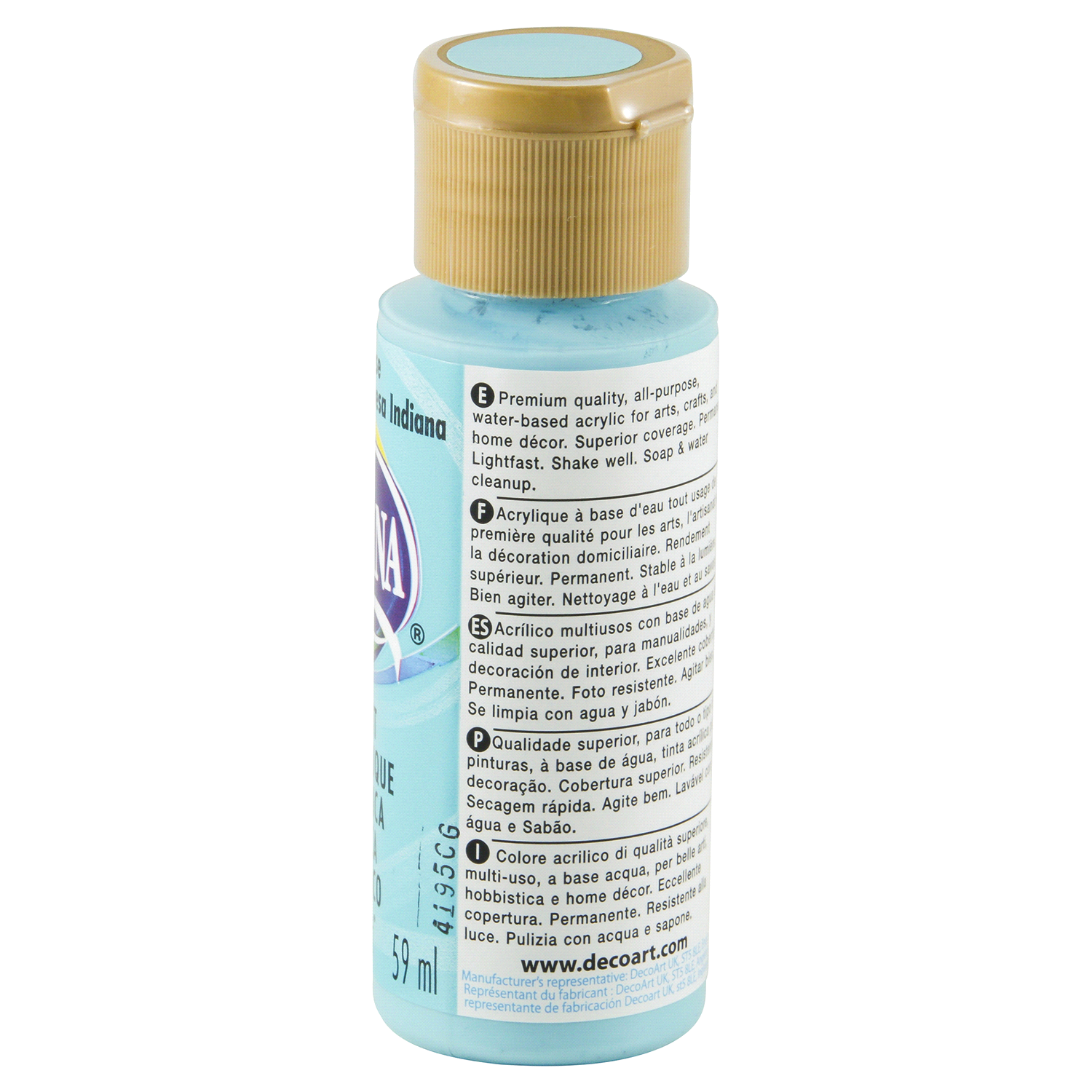 slide 3 of 3, Americana Acrylic Paint Indian Turquoise, 2 oz