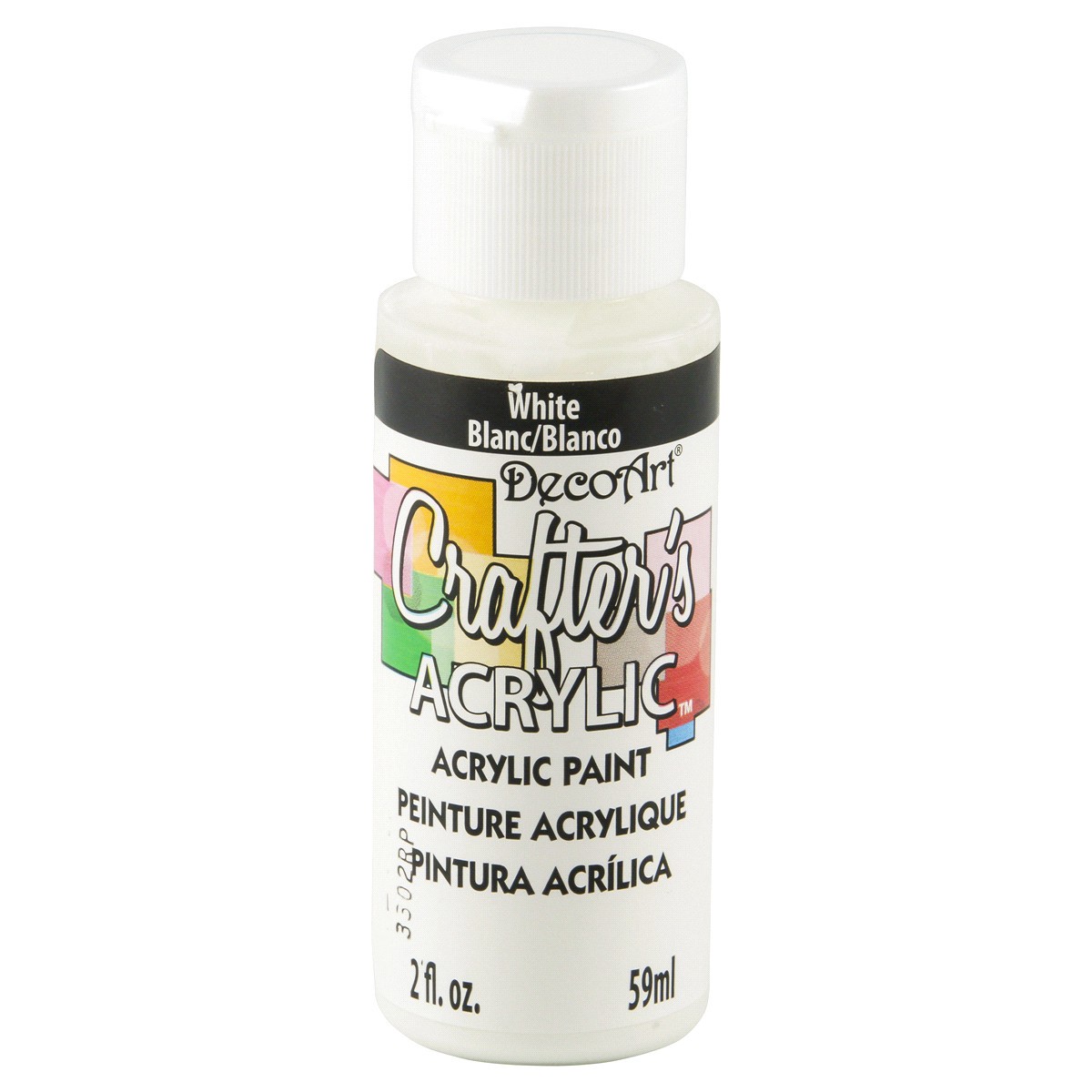 slide 1 of 1, Deco Art Crafters Acrylic Paint White, 2 oz