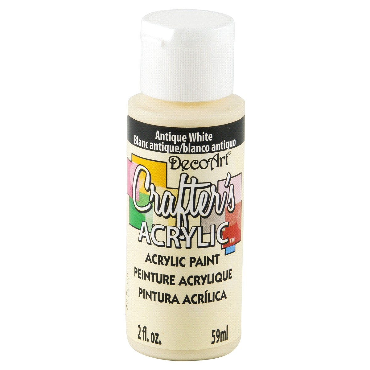 slide 1 of 1, Deco Art Crafters Acrylic Antique White, 2 fl oz