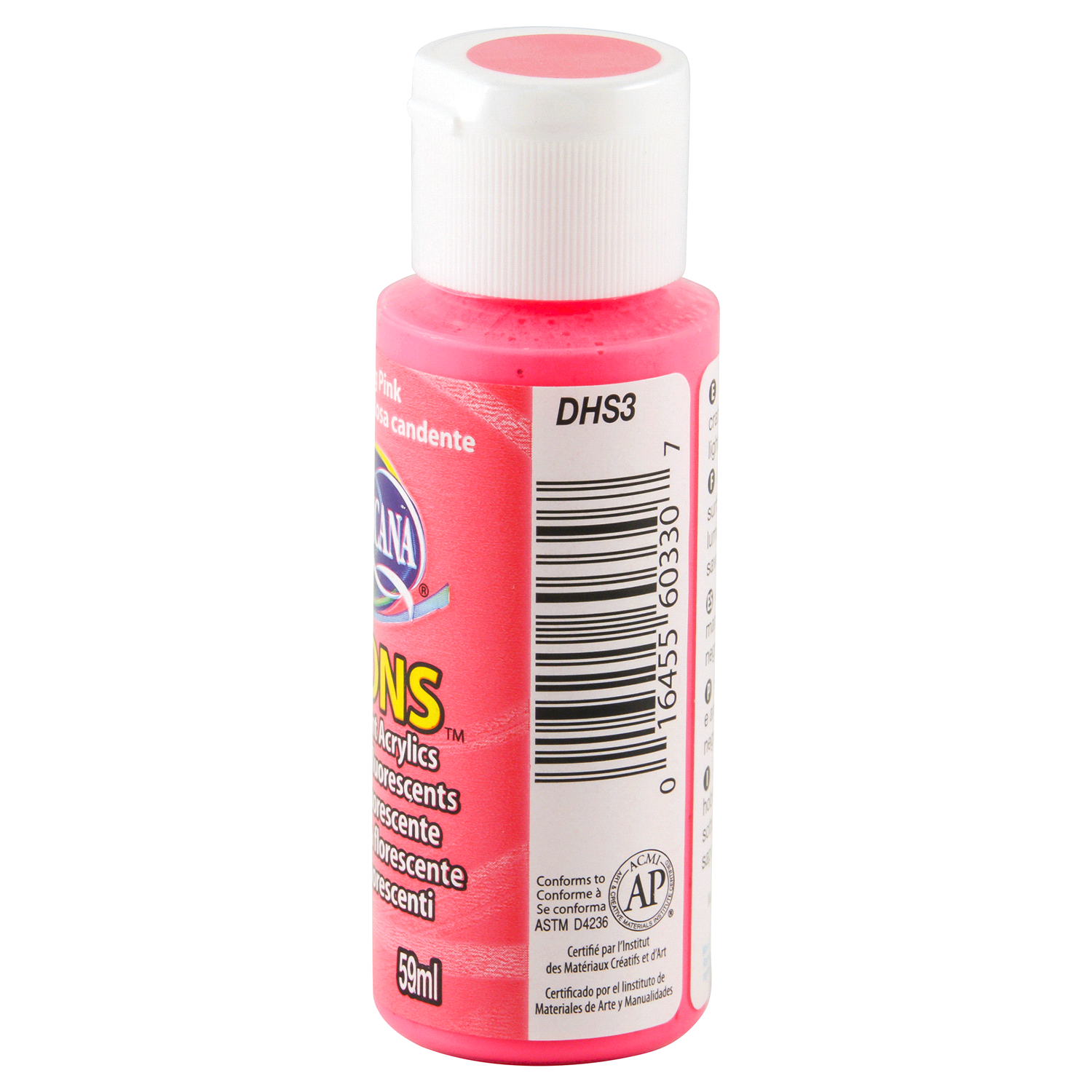 slide 3 of 3, Deco Art Americana Paint Hot Shots Neon Pink, 2 oz