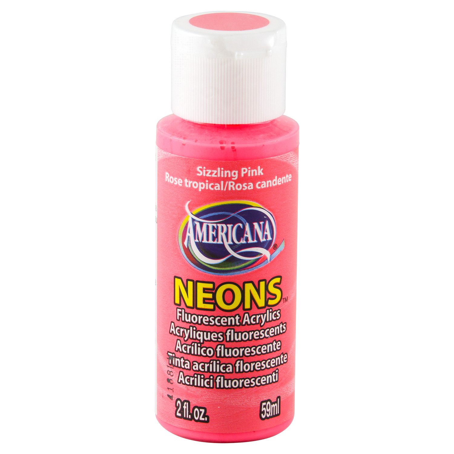 slide 1 of 3, Deco Art Americana Paint Hot Shots Neon Pink, 2 oz
