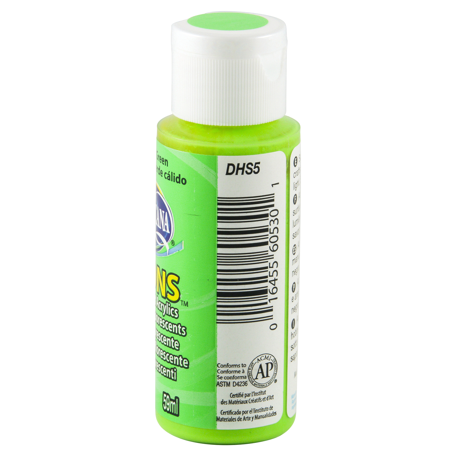 slide 3 of 3, Deco Art Americana Paint Hot Shots Neon Green, 2 oz