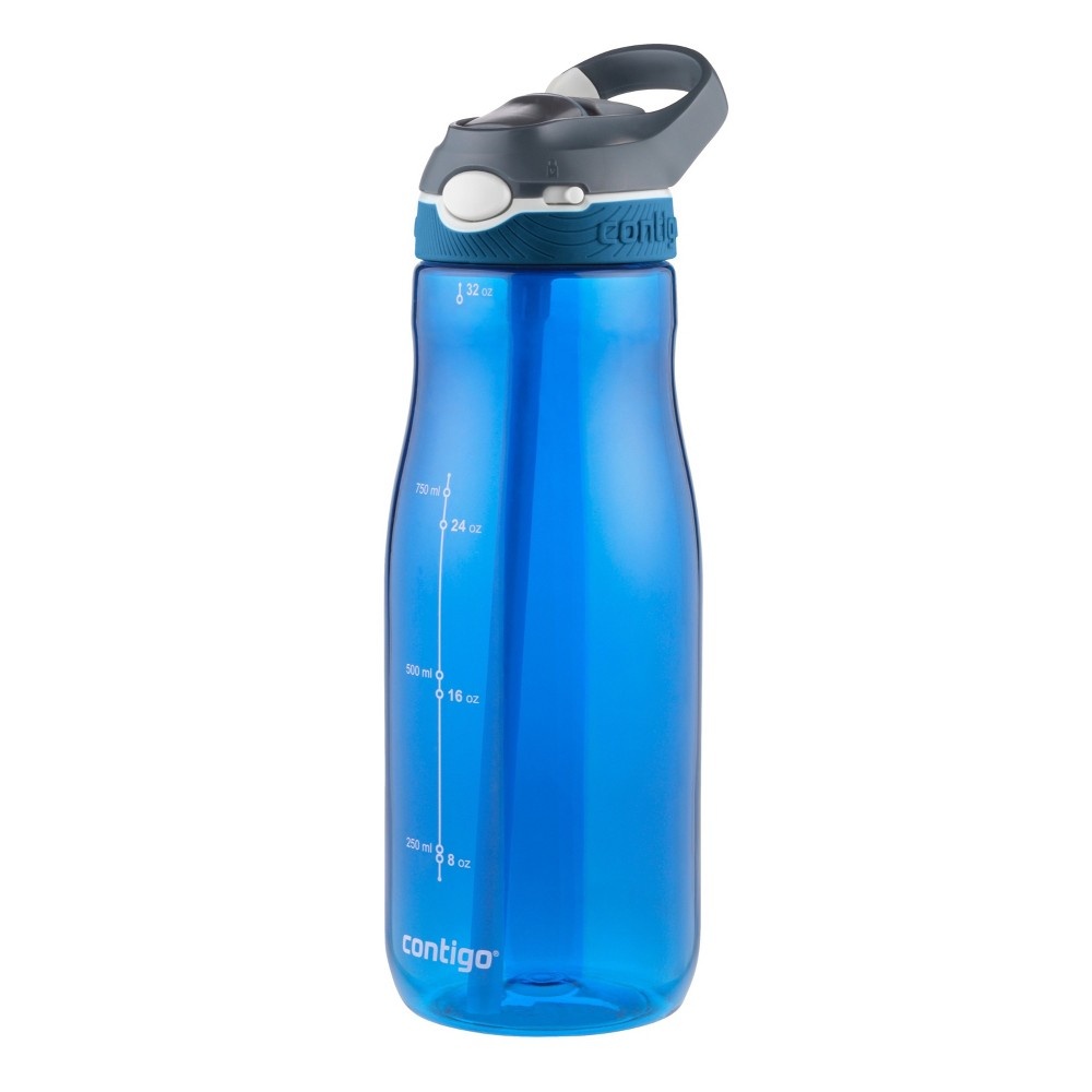 slide 2 of 6, Contigo Autospout Straw Ashland Hydration Bottle Dark Blue, 32 oz