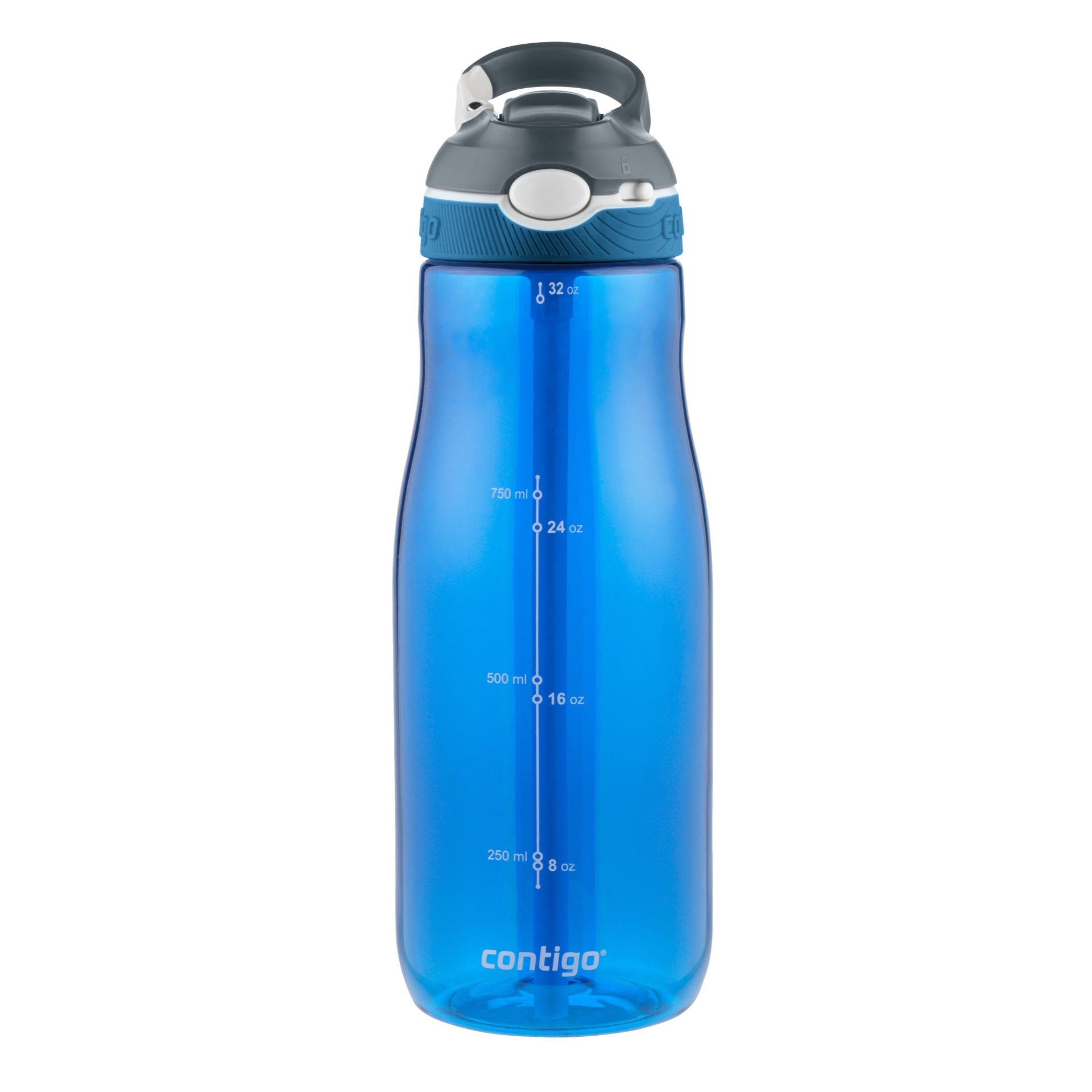 slide 1 of 6, Contigo Autospout Straw Ashland Hydration Bottle Dark Blue, 32 oz