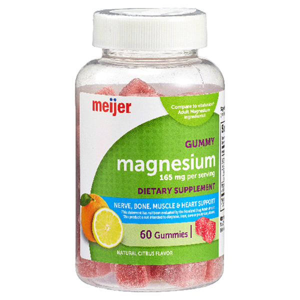 slide 1 of 1, Meijer Magnesium Gummies Dietary Supplement, 60 ct