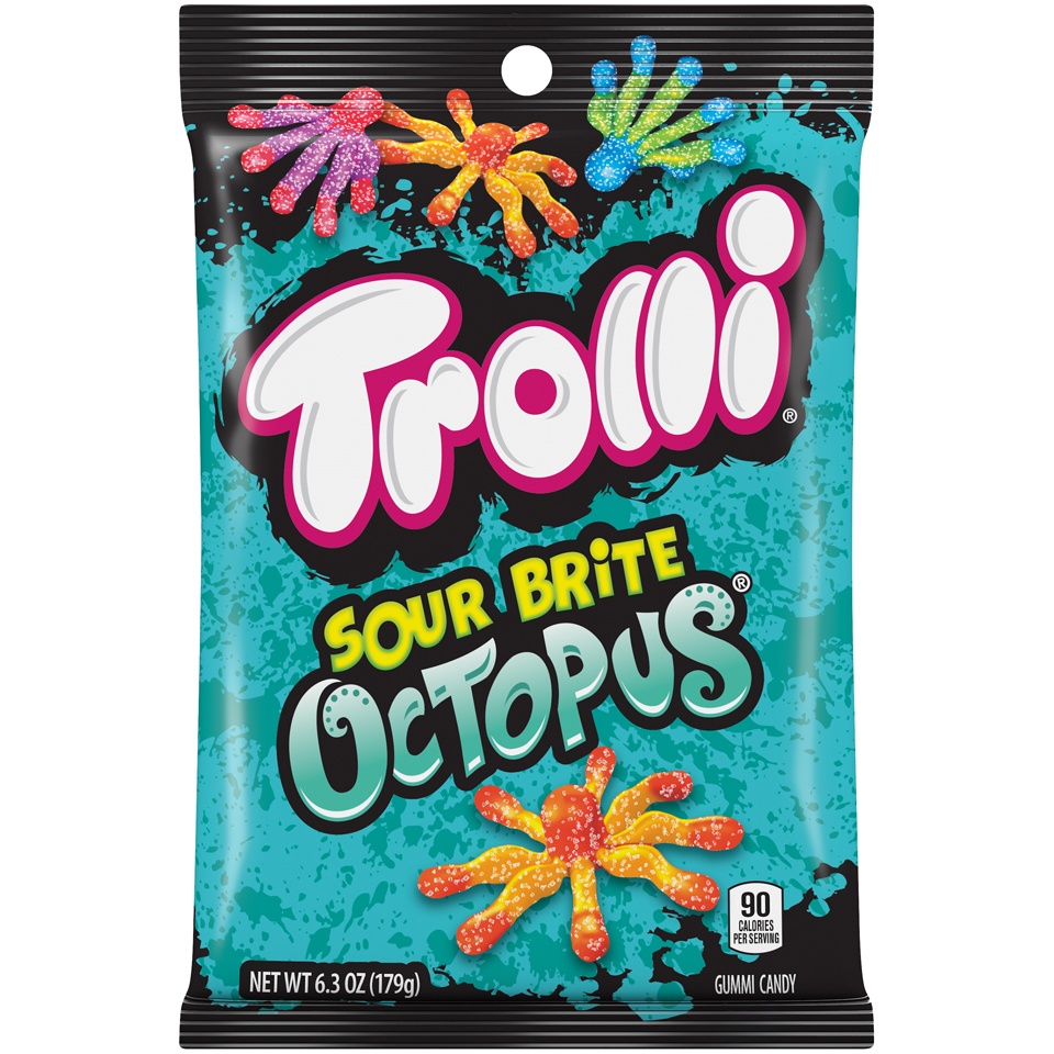 slide 1 of 2, Trolli Sour Brite Octopus Gummi Candy, 6.3 Oz, 6.3 oz