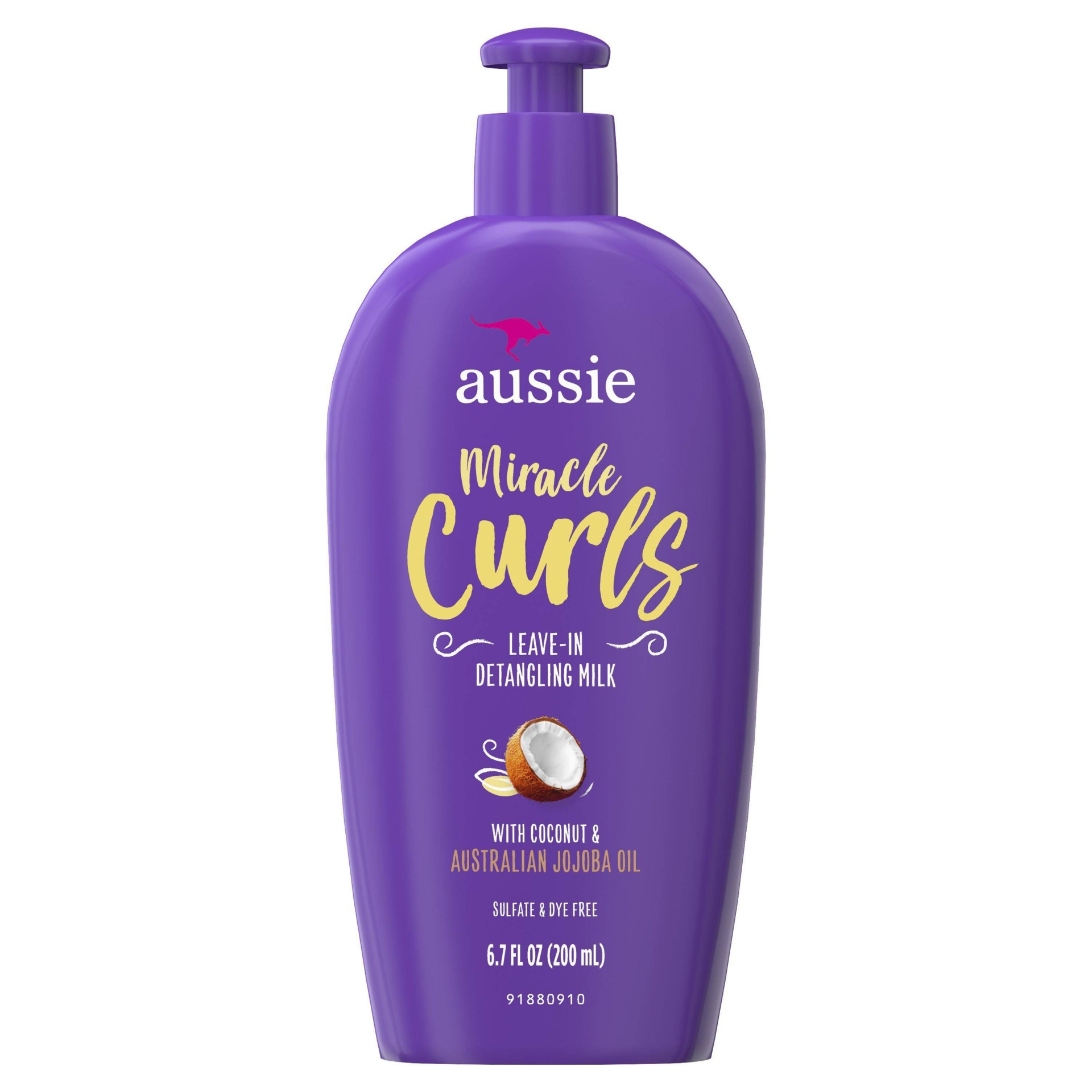 slide 1 of 4, Aussie Miracle Curls with Coconut Oil Paraben Free Detangling Milk Treatment, 6.7 fl oz