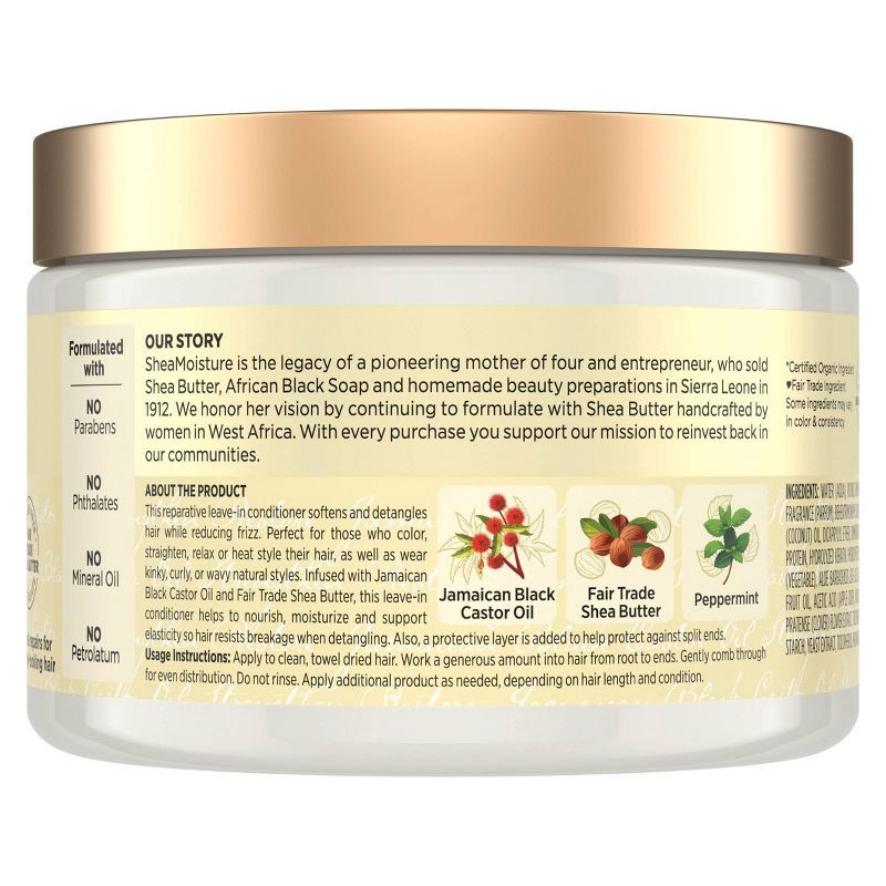 slide 2 of 10, SheaMoisture Jamaican Black Castor Hair Oil Reparative Leave-In Conditioner - 11.5 fl oz, 11.5 fl oz