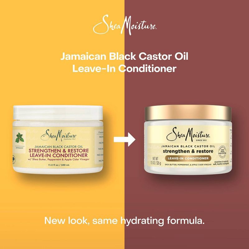 slide 3 of 10, SheaMoisture Jamaican Black Castor Hair Oil Reparative Leave-In Conditioner - 11.5 fl oz, 11.5 fl oz