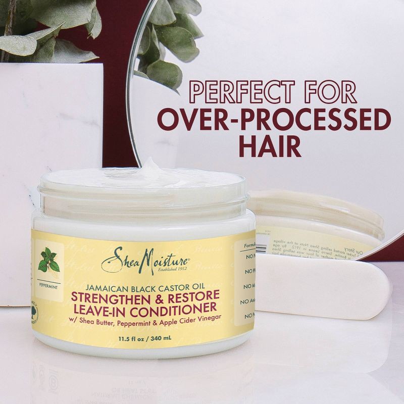 slide 5 of 10, SheaMoisture Jamaican Black Castor Oil Reparative Leave-In Conditioner - 11.5 fl oz, 11.5 fl oz