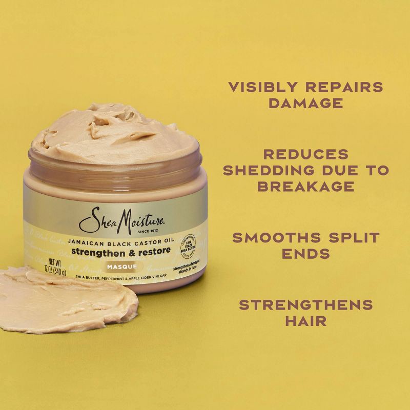 slide 4 of 8, SheaMoisture Jamaican Black Castor Oil Strengthen & Restore Hair Mask - 11.5oz, 11.5 oz