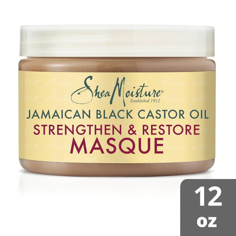 slide 1 of 7, SheaMoisture Jamaican Black Castor Oil Strengthen & Restore Hair Mask - 12oz, 12 oz