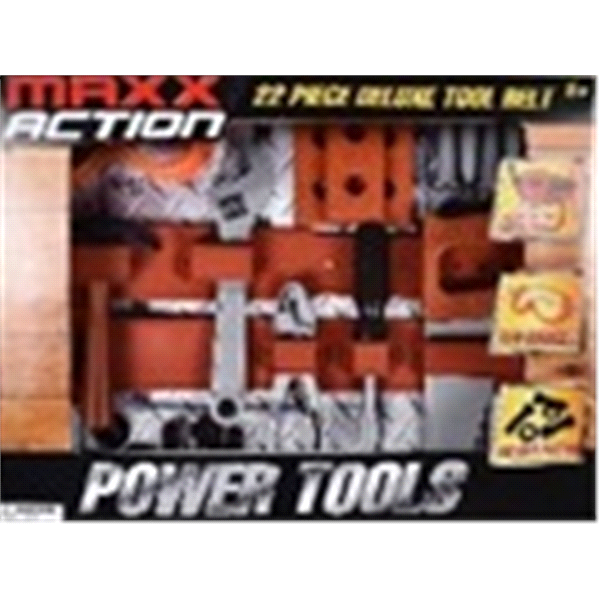 slide 1 of 1, Maxx Action Deluxe Tool Belt /, 22 ct