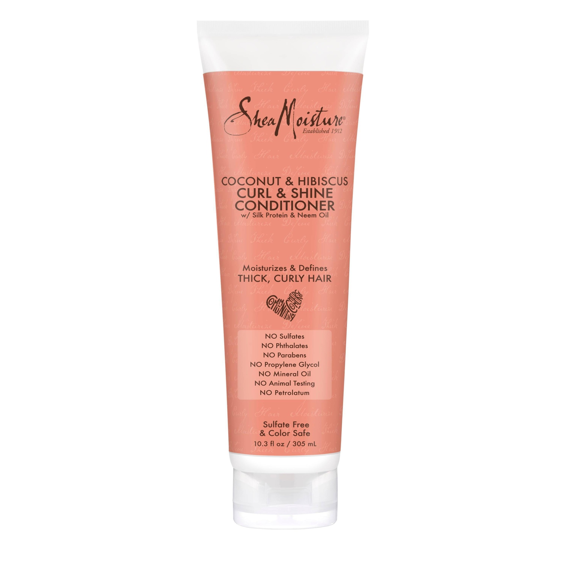 slide 1 of 1, SheaMoisture Coconut & Hibiscus Curl & Shine Conditioner, 10.3 oz