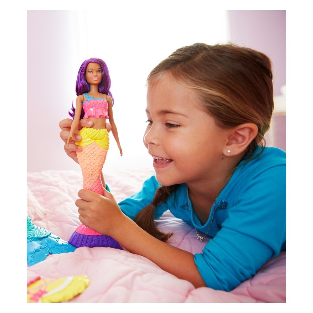 slide 2 of 6, Barbie Dreamtopia Mermaid Doll - Purple, 1 ct