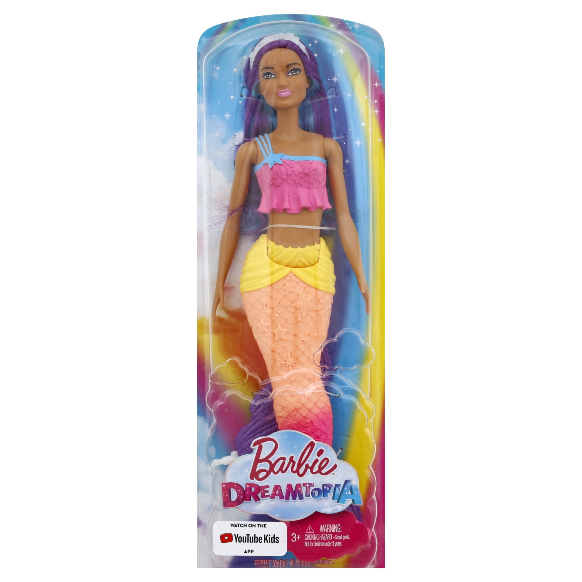 slide 1 of 6, Barbie Dreamtopia Mermaid Doll - Purple, 1 ct