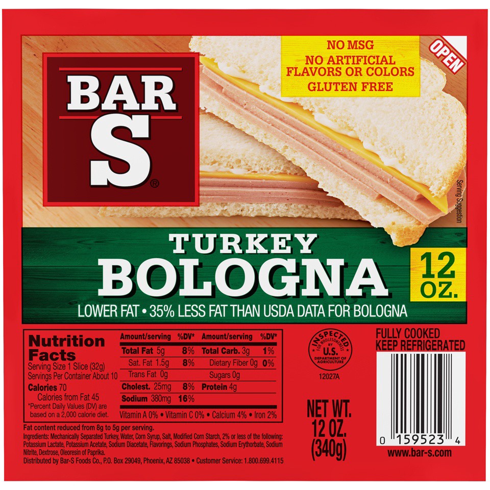 slide 1 of 7, Bar-S Bar S Turkey Bologna, 1 ct