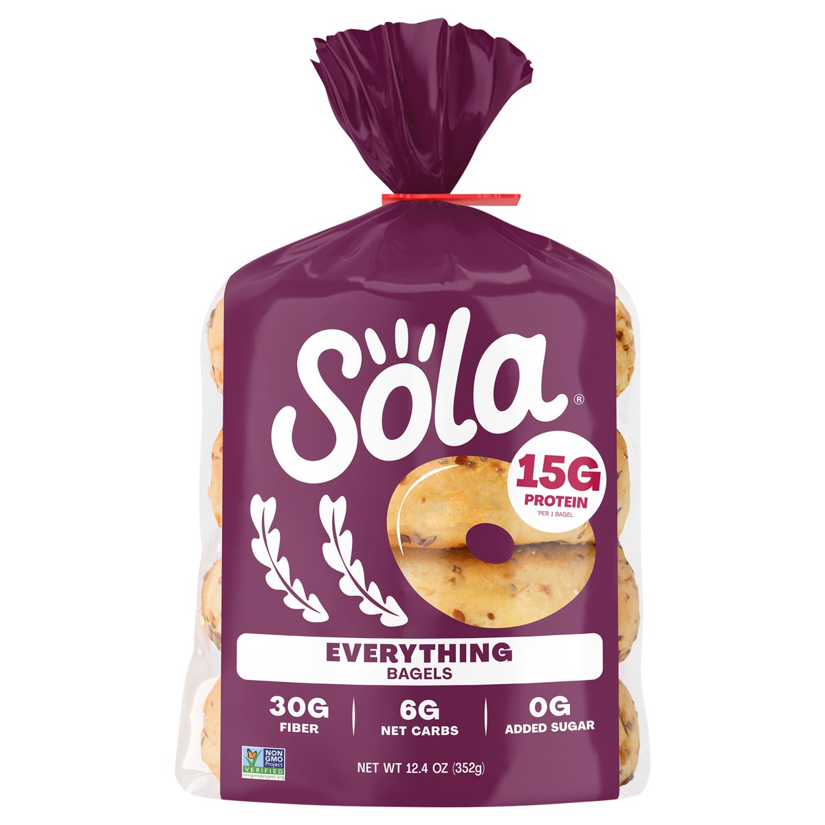 slide 1 of 9, Sola Everything Bagels 12.4 oz, 12.4 oz