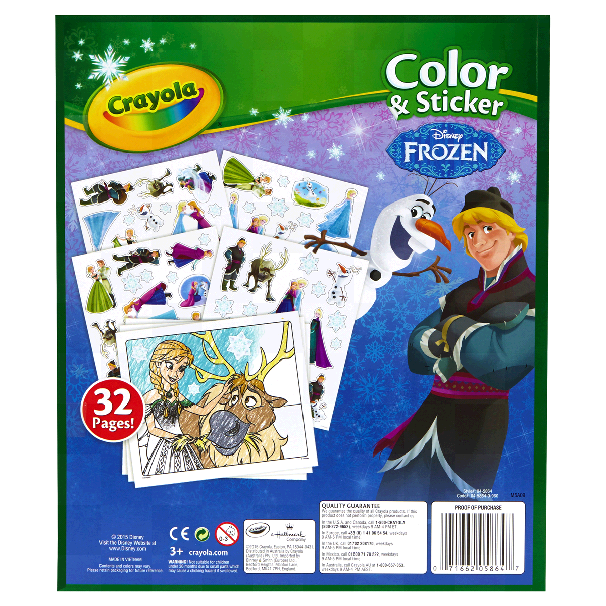 slide 3 of 3, Crayola Disney Frozen Color & Sticker Book, 1 ct