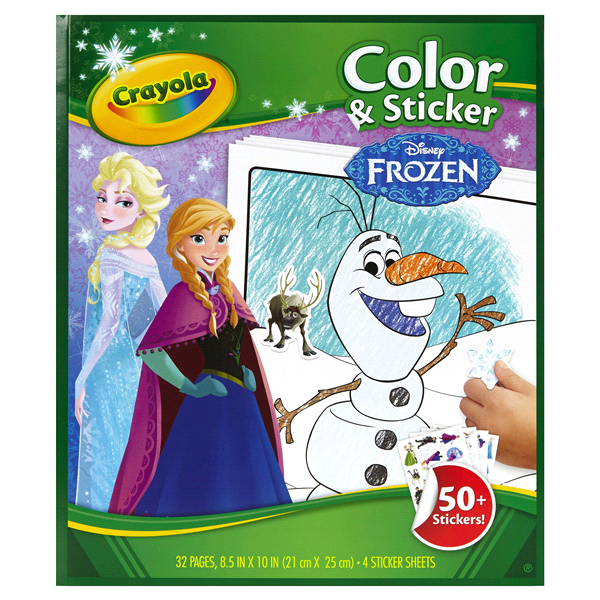 slide 1 of 3, Crayola Disney Frozen Color & Sticker Book, 1 ct