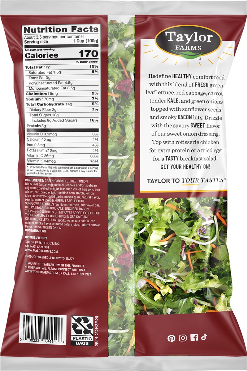 slide 2 of 3, Taylor Farms Sunflower Crunch Chopped Salad Kit, 12.85 oz