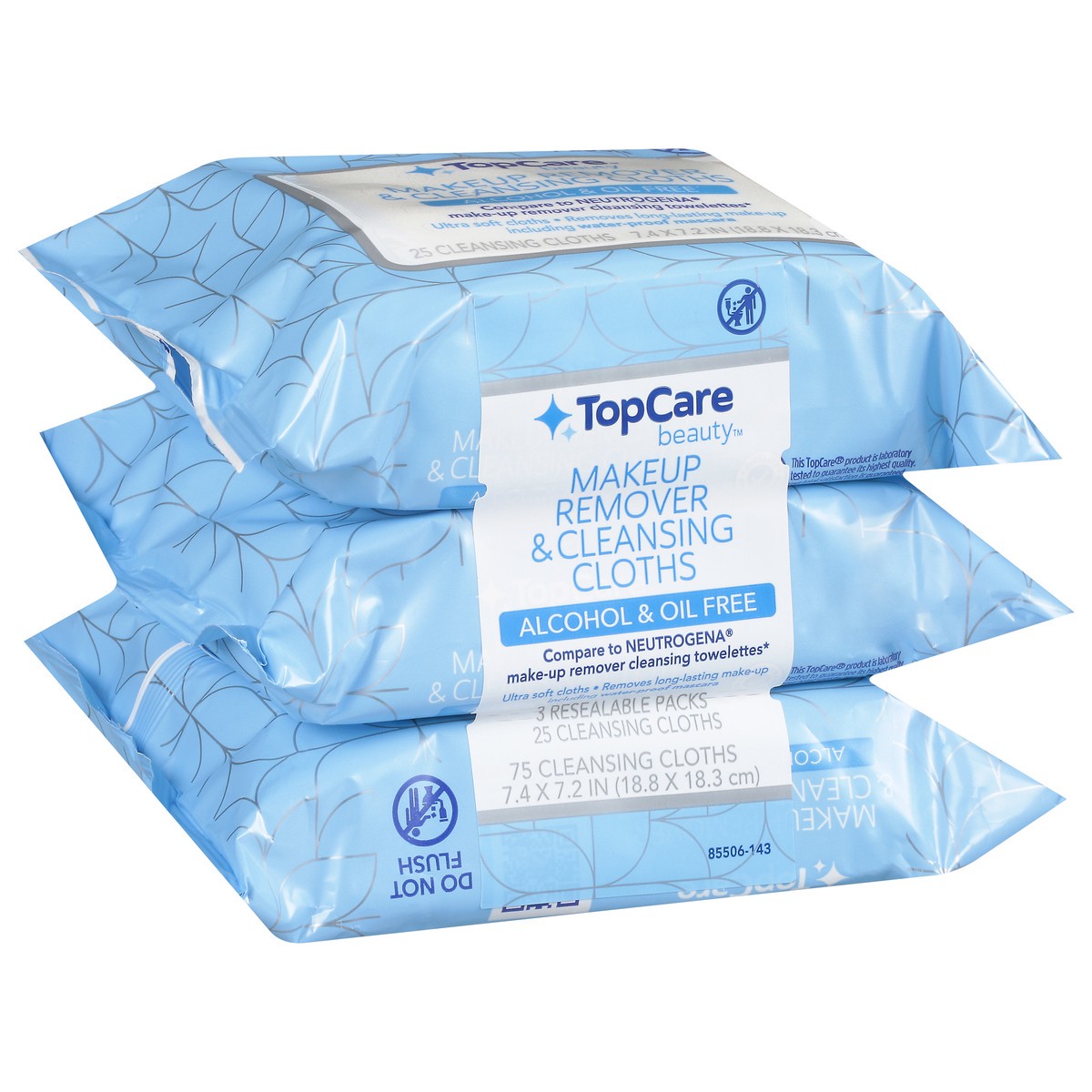 slide 2 of 10, TopCare Makeup Remover Cleansing Towelettes-Topcare, 3 ct