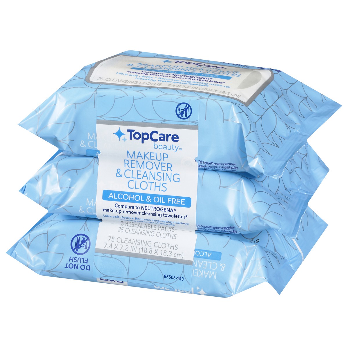 slide 3 of 10, TopCare Makeup Remover Cleansing Towelettes-Topcare, 3 ct