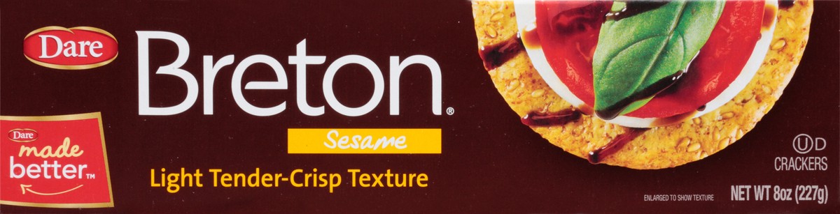 slide 3 of 14, Dare Breton Sesame Crackers, 8 oz