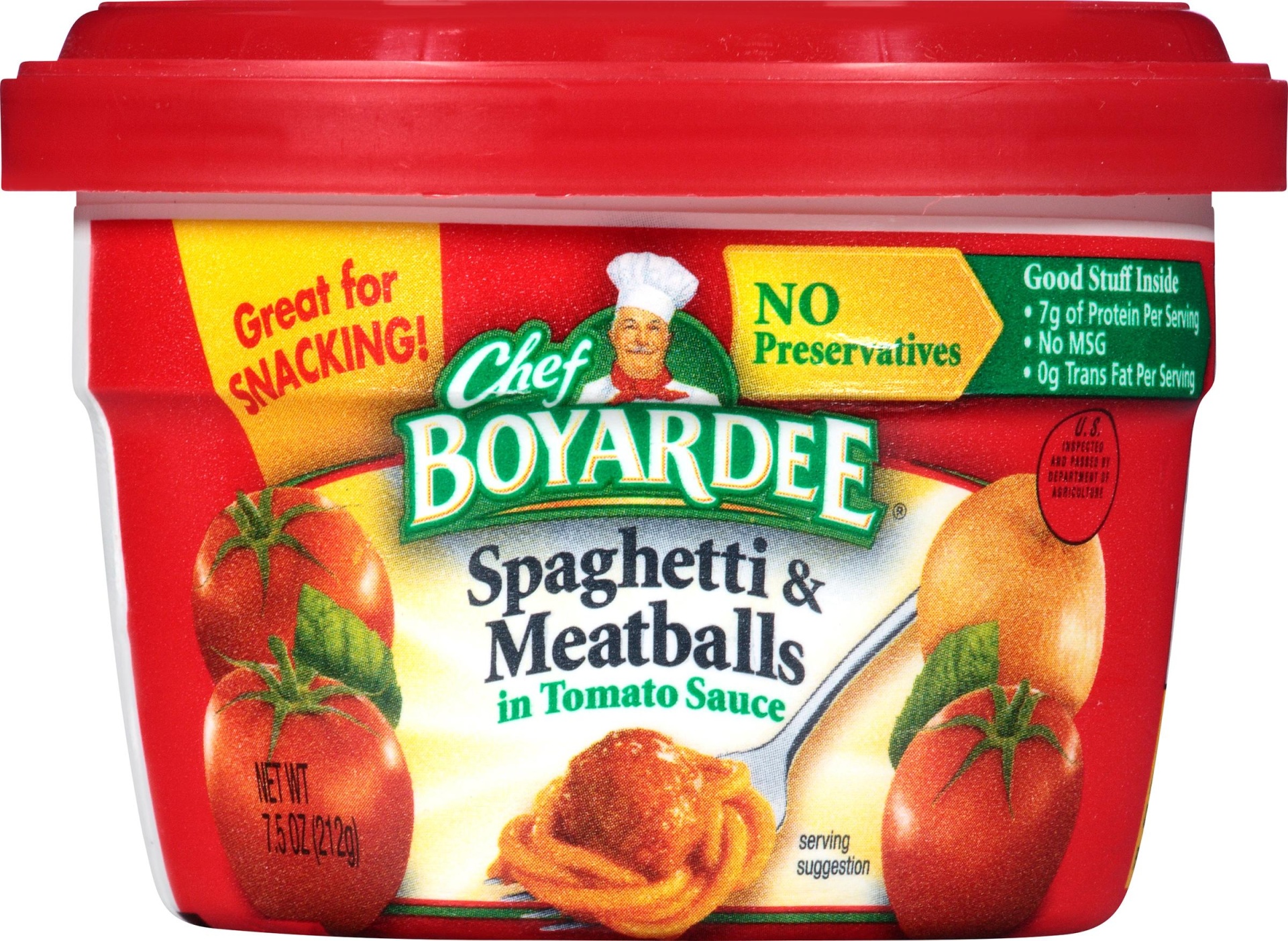 slide 1 of 4, Chef Boyardee Spaghetti & Meatballs in Tomato Sauce, 7.5 oz