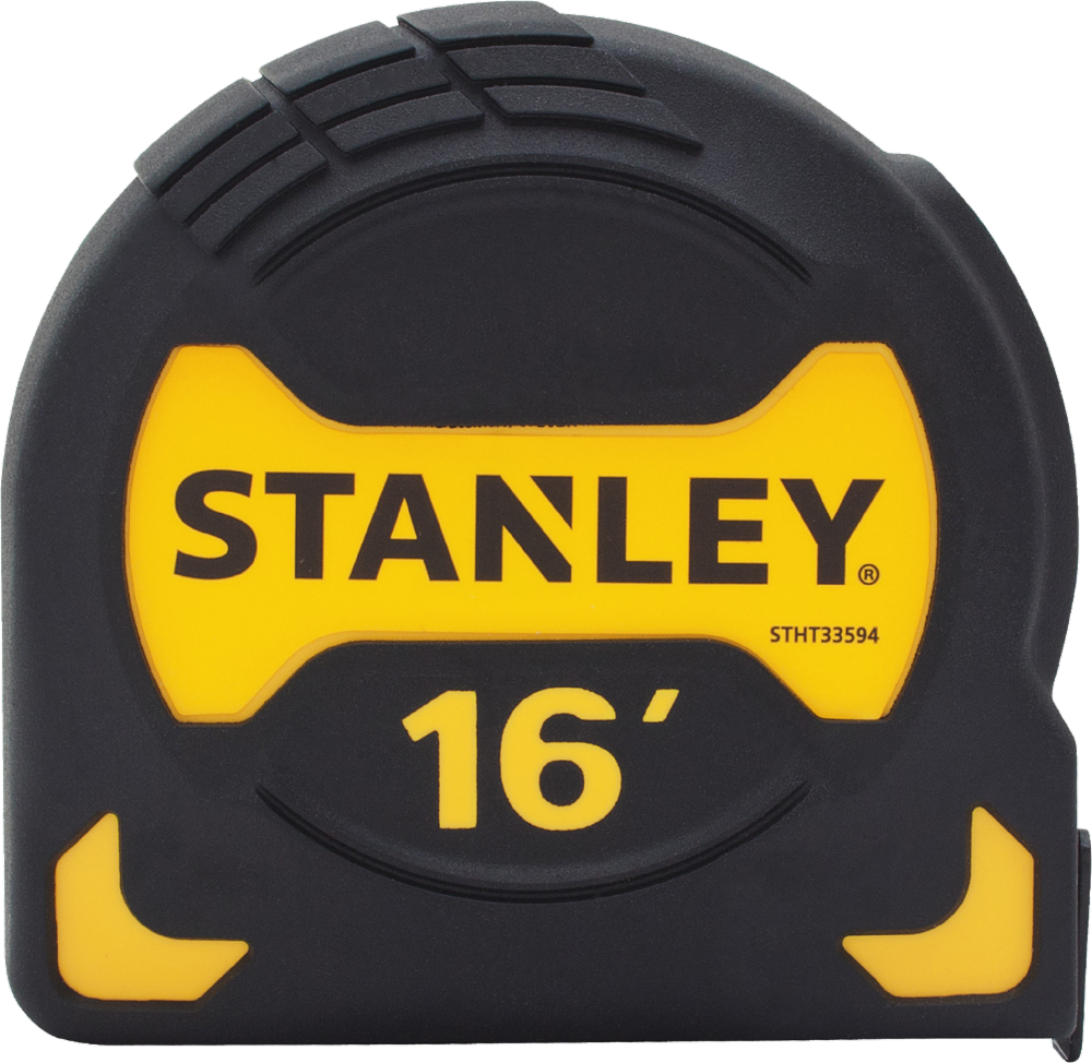 slide 1 of 1, STANLEY Tape Measure - Black/Yellow, 16 ft