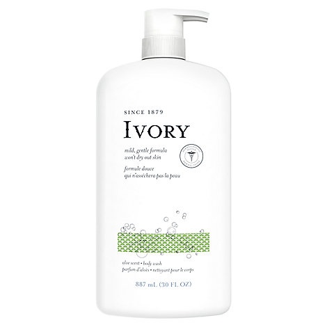 slide 1 of 1, Ivory Body Wash Aloe Scent, 30 fl oz