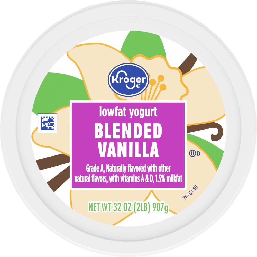 slide 1 of 3, Kroger Whole Milk Blended Vanilla Yogurt, 32 oz
