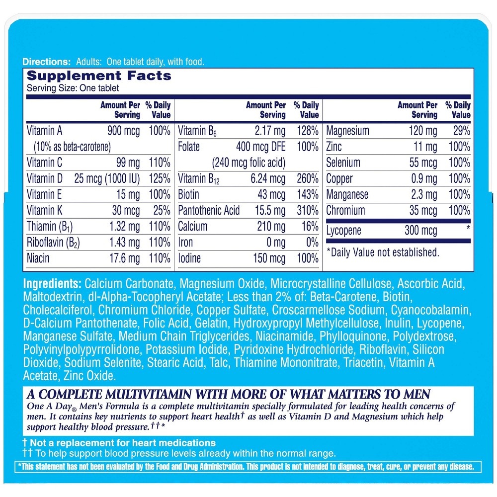 slide 3 of 5, One A Day Mens, 100 ct