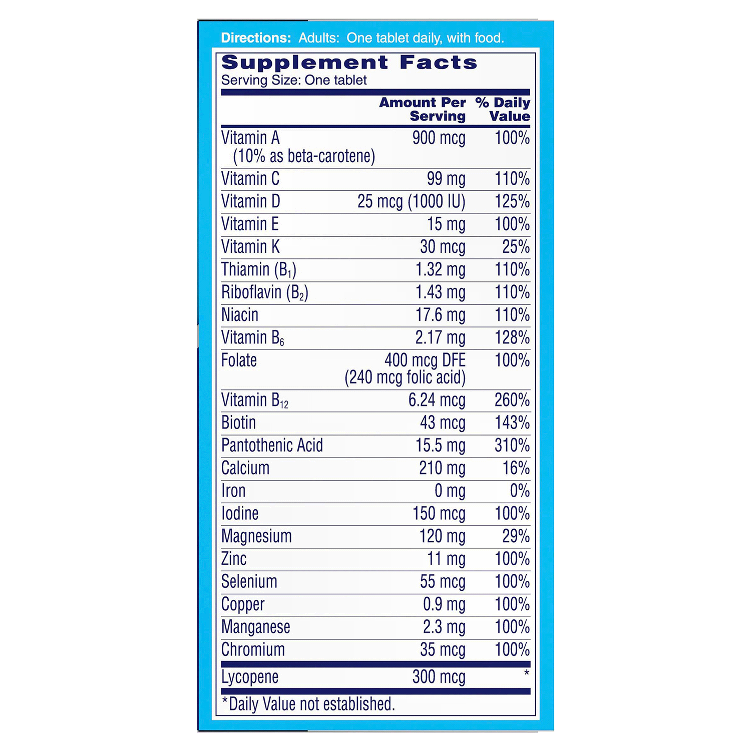 slide 2 of 2, One A Day Men's Multivitamin, 60 Count, 60 ct
