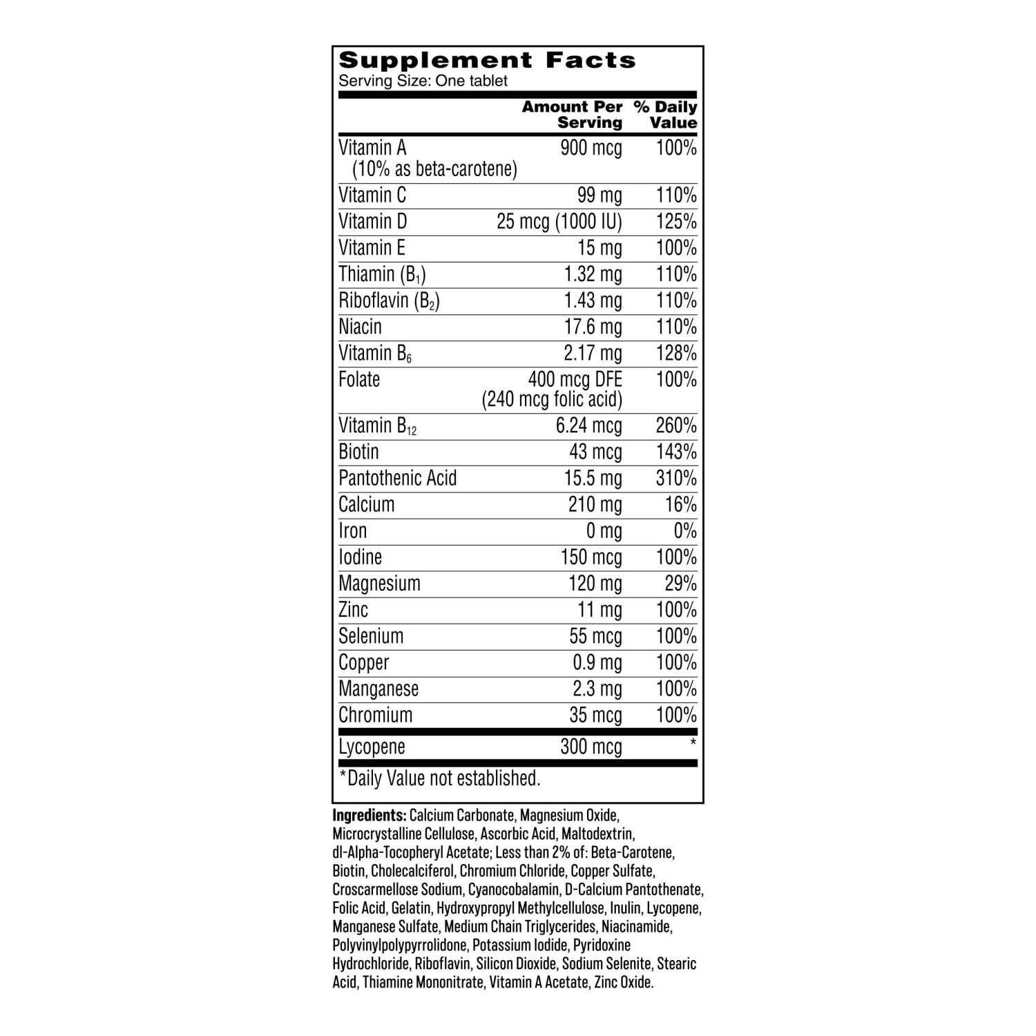 slide 5 of 5, One A Day Men's Multivitamin, 60 Count, 60 ct