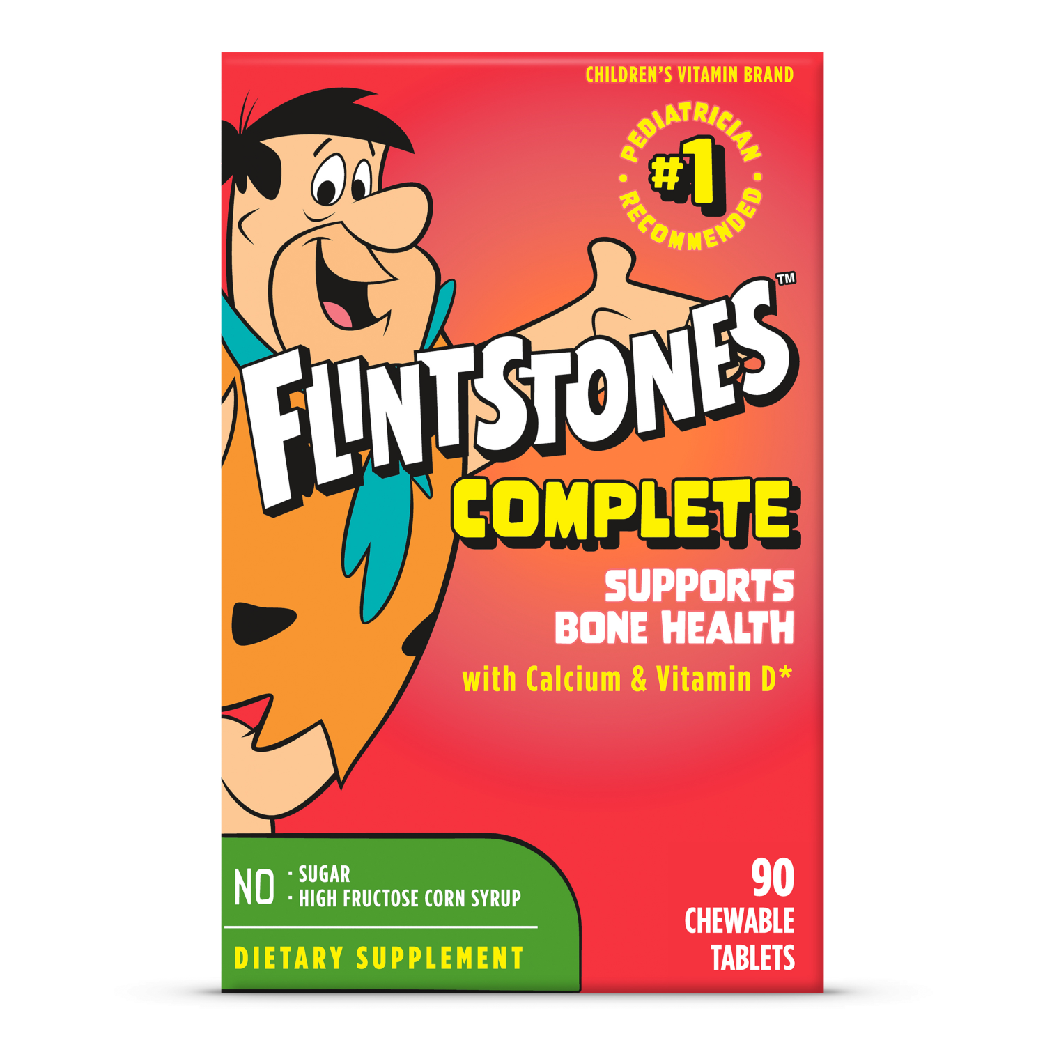 slide 1 of 5, Flintstones FLINSTONES Complete Chewable Tablets 90ct. 24cs., 90 ct
