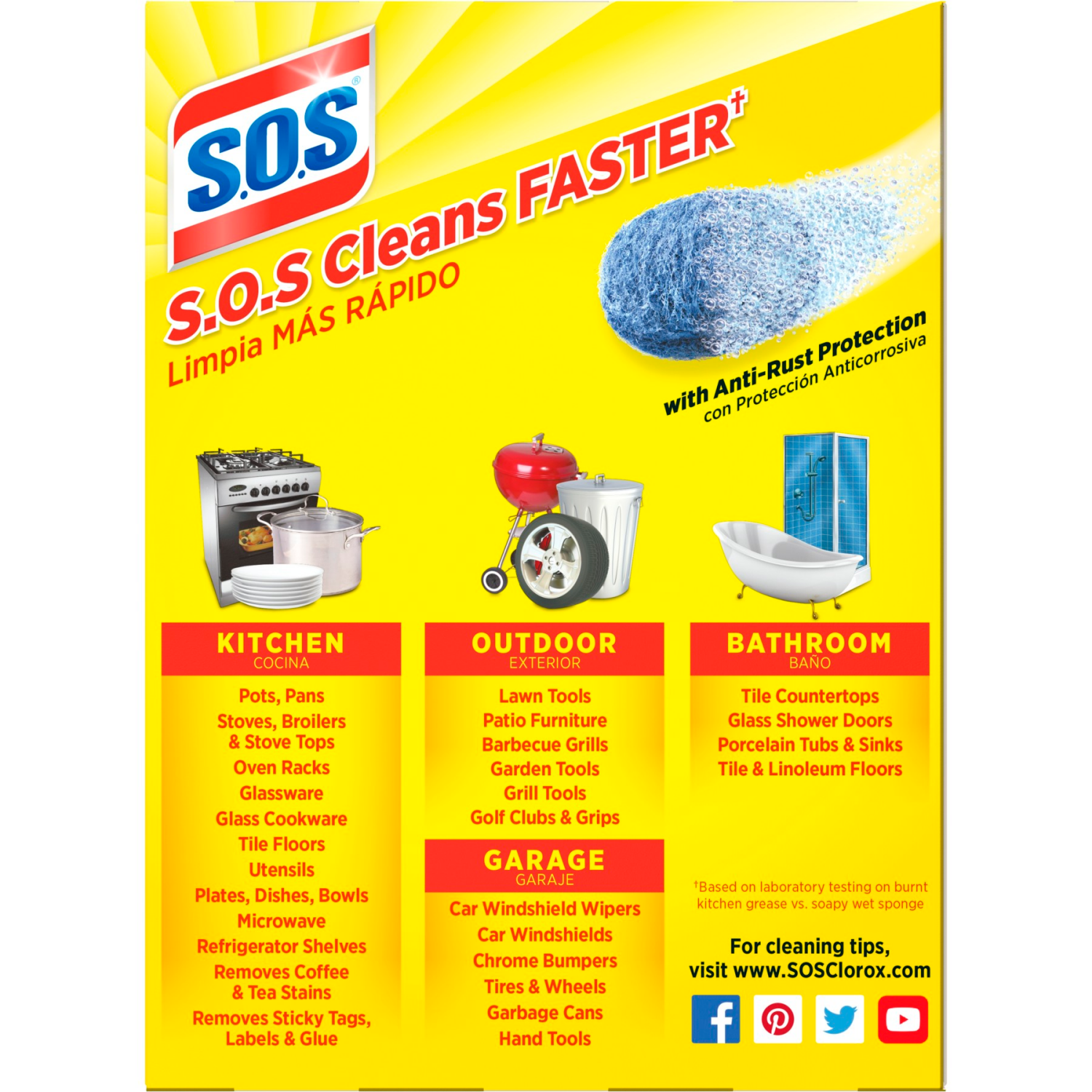 slide 2 of 8, S.O.S. Steel Wool Soap Pads 18Ct, 18 ct