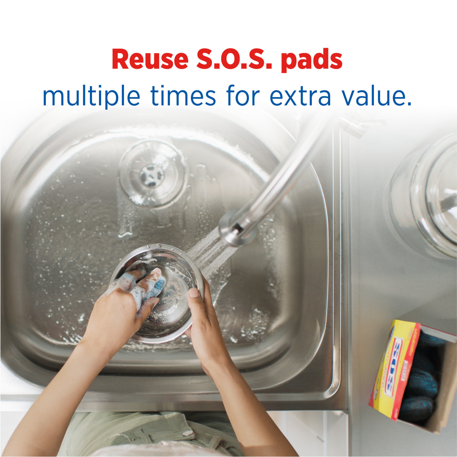 slide 8 of 8, S.O.S. Steel Wool Soap Pads, 10 ct