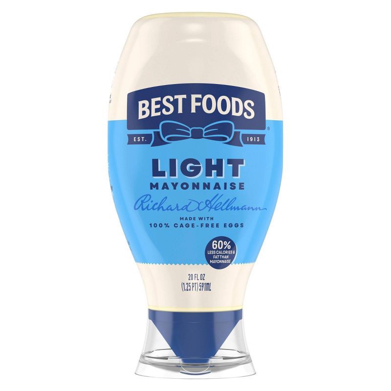 slide 1 of 8, Best Foods Light Mayonnaise Squeeze - 20oz, 20 oz