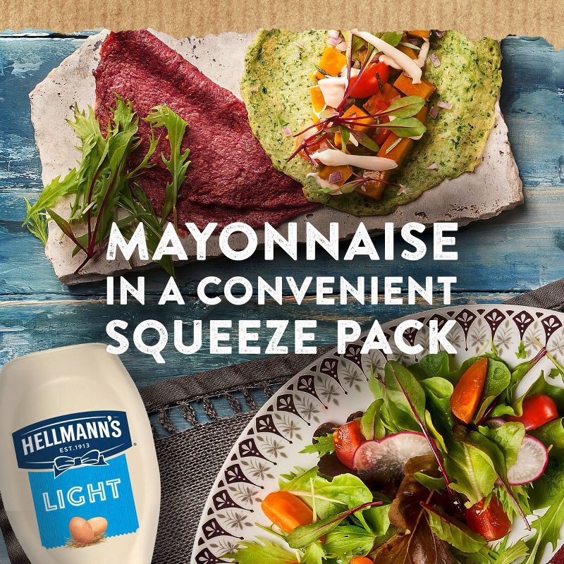 slide 3 of 7, Hellmann's Light Mayonnaise Squeeze - 20 fl oz, 20 fl oz