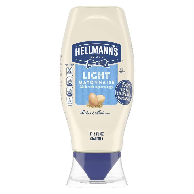 slide 2 of 7, Hellmann's Light Mayonnaise Squeeze - 11.5oz, 11.5 oz