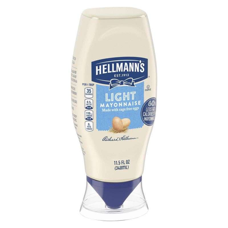 slide 3 of 7, Hellmann's Light Mayonnaise Squeeze - 11.5oz, 11.5 oz